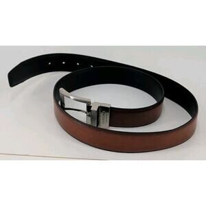 Boconi Men's Brown / Black Reversible Leather Dress Belt Size 36 31520-954 USA